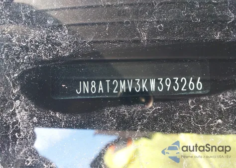 2019 Nissan Rogue Sv z USA, uszkodzony, nr VIN JN8AT2MV3KW393266